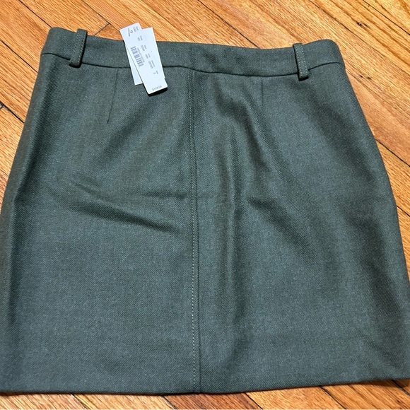 J.CREW Women's Motorcycle-Style Wool Mini Lined Skirt Loden Green Sz 2 NWT - Picture 5 of 10